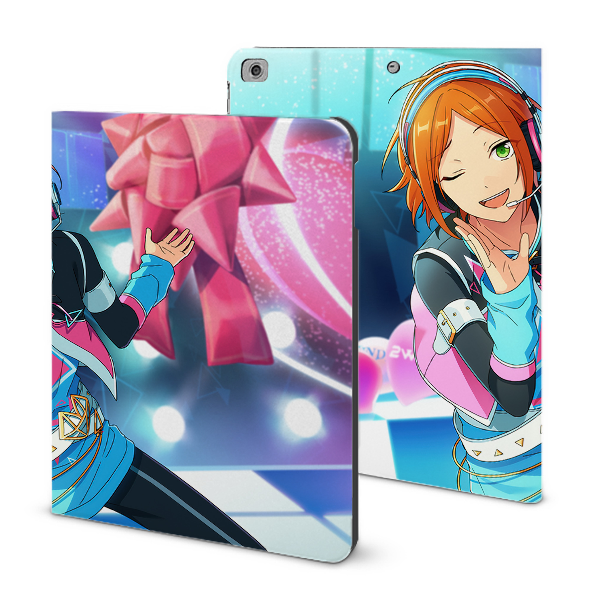 （画像用） あんさんぶるスターズ! Ensemble Stars IPad ケース ブック型 PUレザー TPU 耐衝撃 軽量 薄型 ペン収納なし 全面保護 IPad 各モデル対応